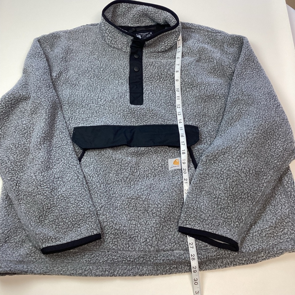 Carhartt Men’s Fleece Quarter Snap Pullover Size 2XL Gray